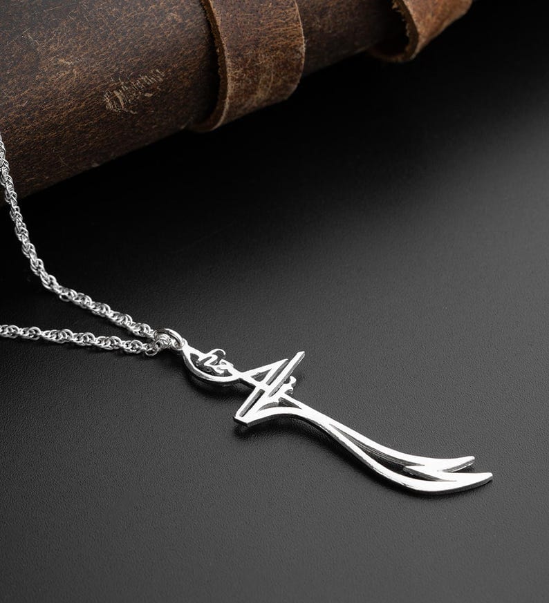 Sterling Silver Zulfiqar Necklace Imam Ali Zulfiqar Sword Pendant Luxury Jewellery Gift for Muslim