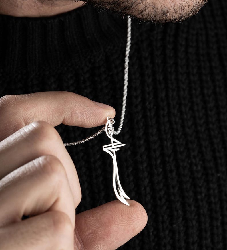 Sterling Silver Zulfiqar Necklace Imam Ali Zulfiqar Sword Pendant Luxury Jewellery Gift for Muslim