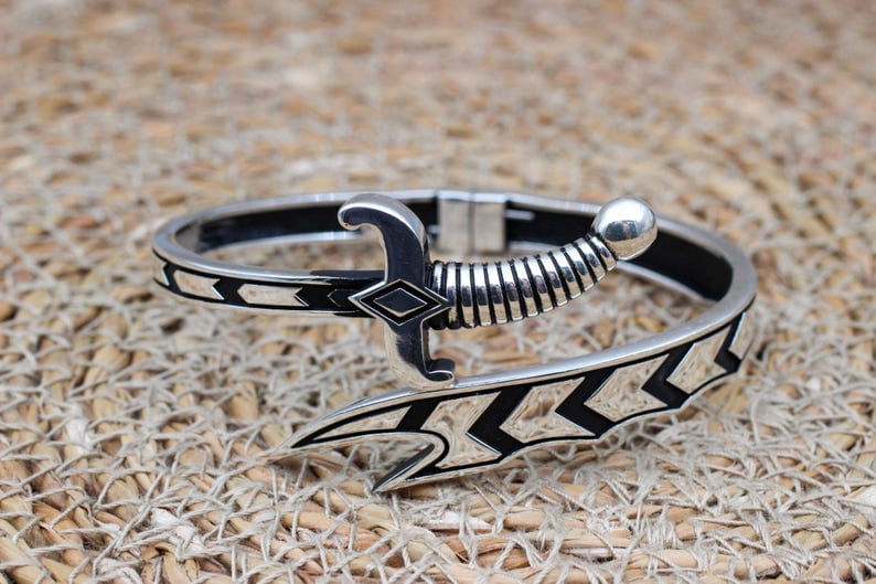 Men Silver Zulfiqar Bracelet, Silver Sword Bracelet, Hz. Ali's Zulfiqar Bracelet , Silver Sword Ring & Bracelet Set, 925k Silver Bracelet